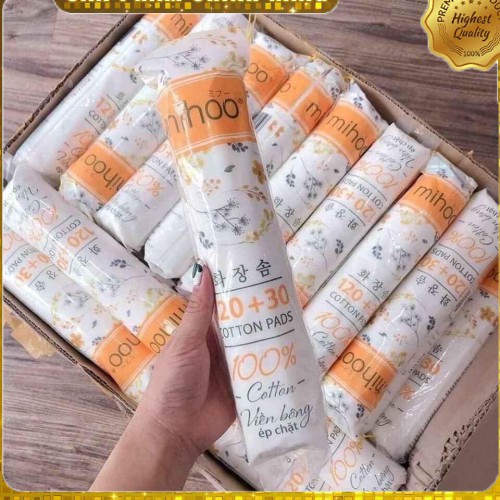Bông Tẩy Trang Hàn Quốc Mihoo 150 miếng | BigBuy360 - bigbuy360.vn