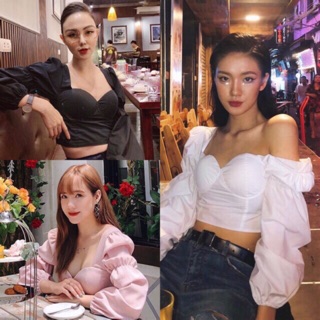 Áo croptop tay dài cúp ngực Mochi hàng thiết kế - by SugarG