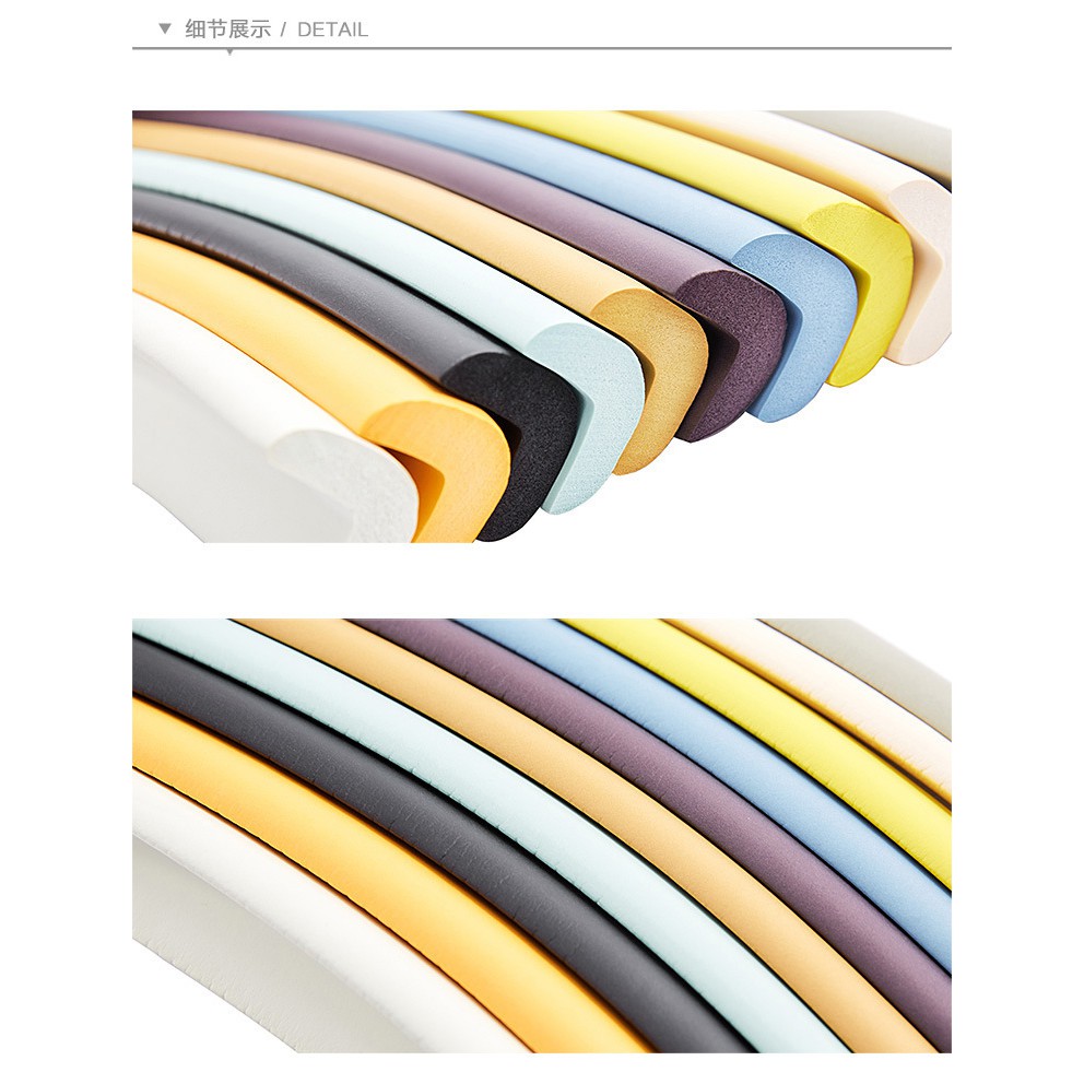 #Cuộn Dây Xốp PE 2 Mét Che Tường, Miếng Cao Su Bịt Góc, Bọc Dán Cạnh Bàn, Thành Giường - Chống Va Đập Bé