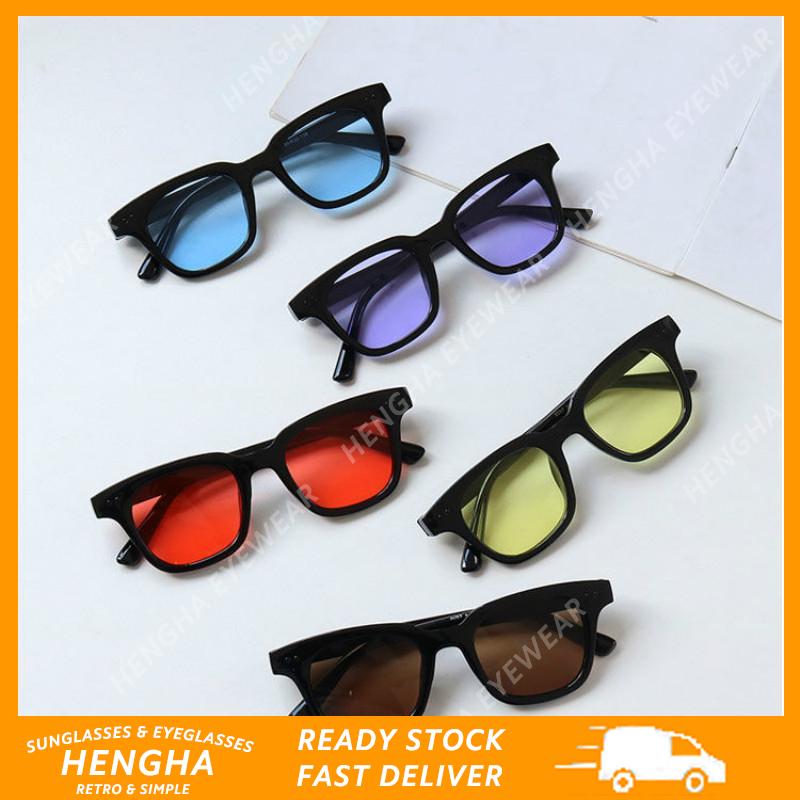 Kính Mát Gọng Vuông Phong Cách Retro Hàn Quốc