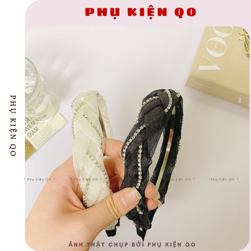 Bờm cài tóc dạng bên đính đá cho bạn gái - BOMH09