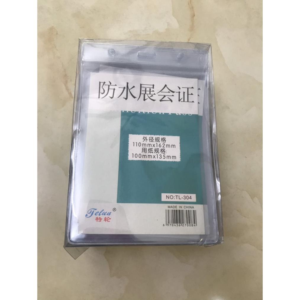 Thẻ đeo nhân viên gồm mặt thẻ 304 (dọc) và dây - Mặt thẻ nhựa
