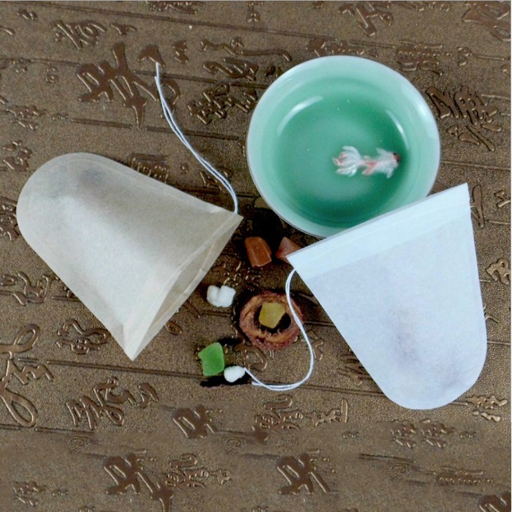 Túi lọc trà giấy hình phễu có dây, tiện dụng, 50túi/sp, 8x9cm - HVL TEA