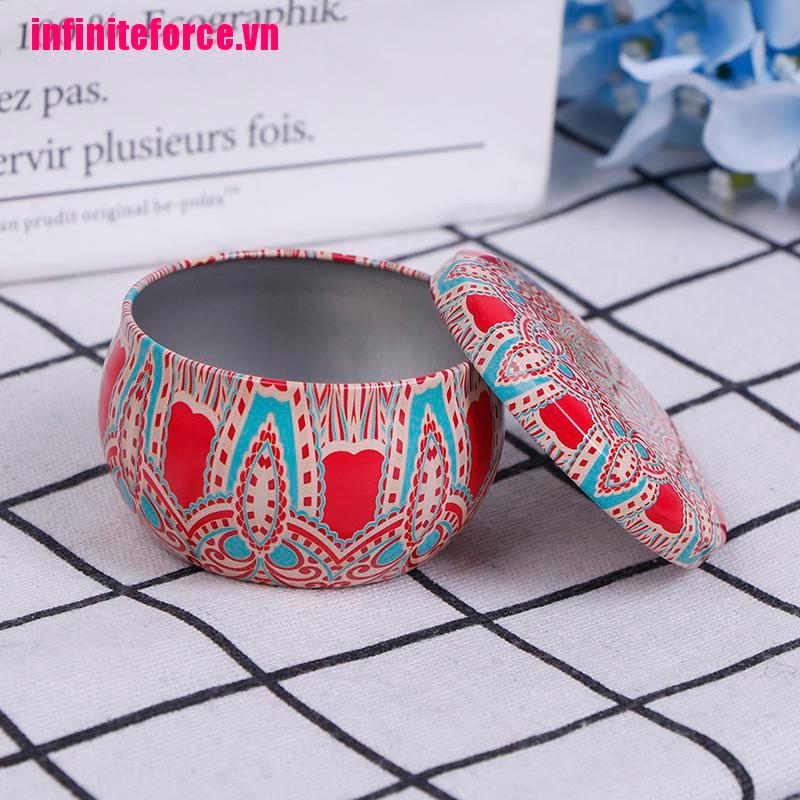 (Hàng Mới Về) Hộp Đựng Nến Rỗng Bằng Thiếc Tự Nhiên 1 Cái