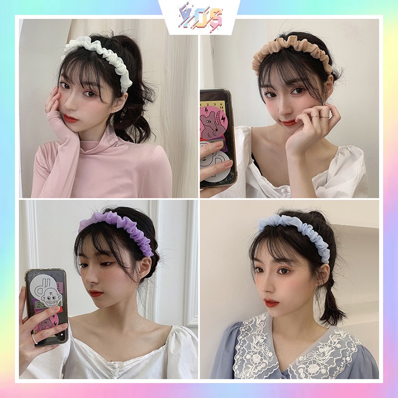 Băng đô cài tóc bọc vải Scrunchies xinh xắn HOT TREND