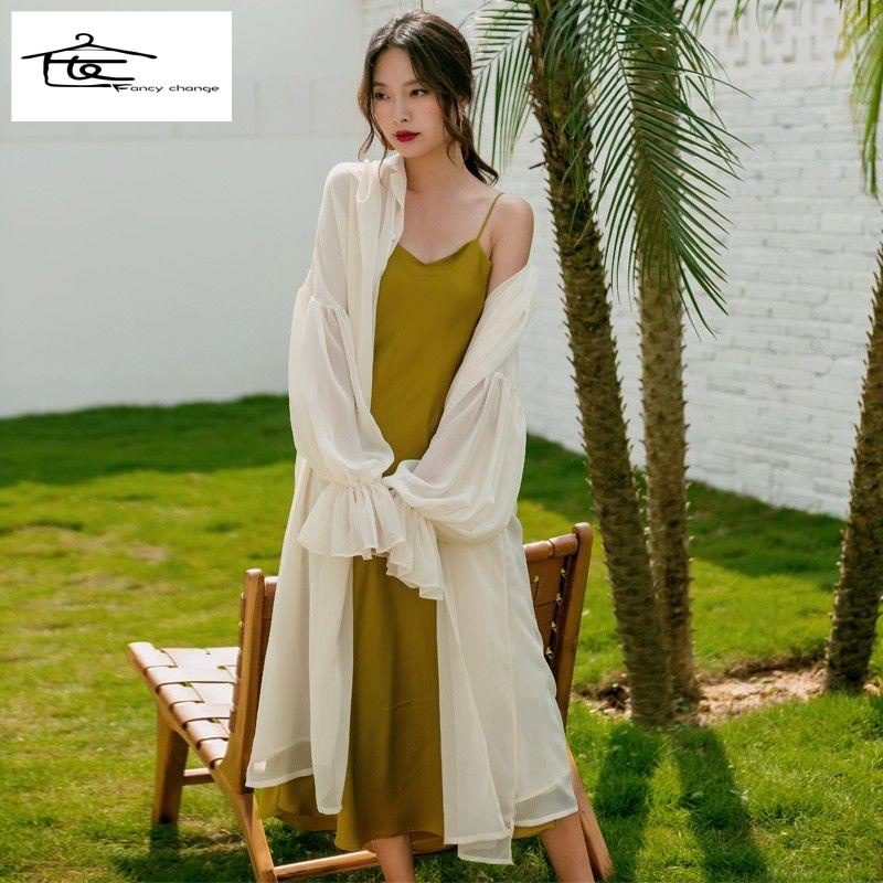 Áo Sơ Mi Chiffon Tay Dài Phồng Phong Cách Phương Tây Thời Trang Cho Nữ