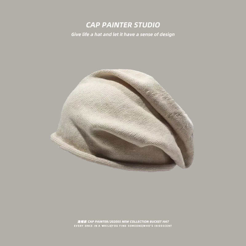 Mũ Len Dệt Kim Mỏng Dáng Rộng Phong Cách Thời Trang Thu Đông Hàn Quốc Cho Nam Giới