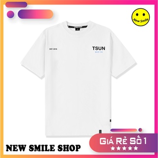Áo thun unisex tsun basic - sig 1 - trắng - unisex local brand form dáng rộng tay lỡ - fullbox - full tag