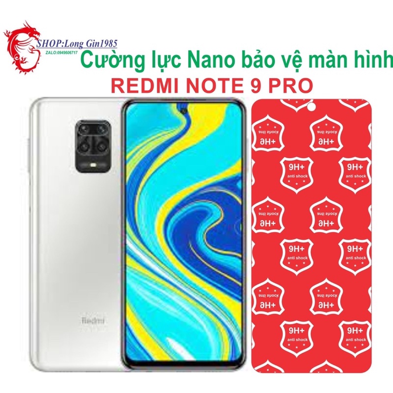Redmi Note 9 Pro Cường lực Nano chống va đập chống trầy xước tốt