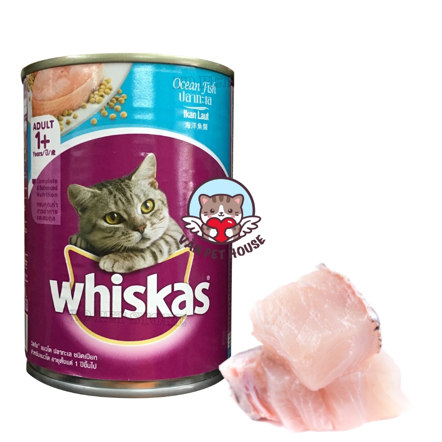 Pate Whiskas Cho Mèo Lon 400g Vị Cá Biển Cá Ngừ