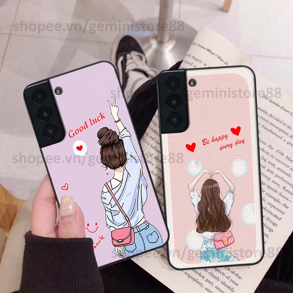 Ốp Samsung S21 / S21 FE / S21 Plus / S21+ in hình cô gái be happy trẻ trung cá tính năng động