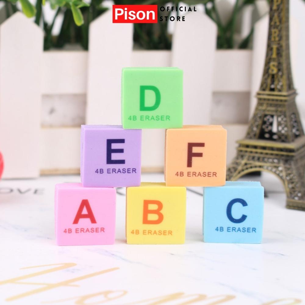 Gôm tẩy hình Chữ cái Pison dễ thương - TBC001 - hộp 6 viên