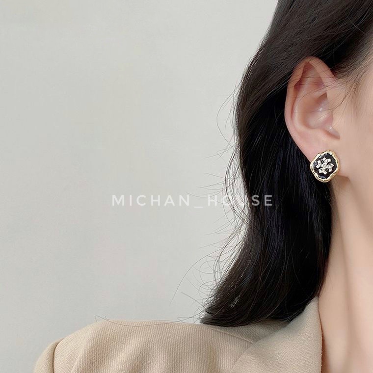 Hoa tai tròn, hoa tai bông tuyết, hoa tai Hàn quốc nhẹ nhàng