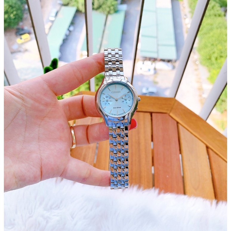 Đồng hồ nữ Citizen Chandler mặt số màu xanh dương nữ Multifunction FD4010-57L chính hãng