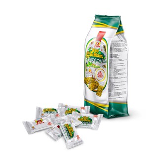 MỸ NGỌC_190g Kẹo xốp giòn GẠO MẦM NGHỆ MÈ ĐEN - Sprouted Rice Candy with Black sesame and Turmeric 190g