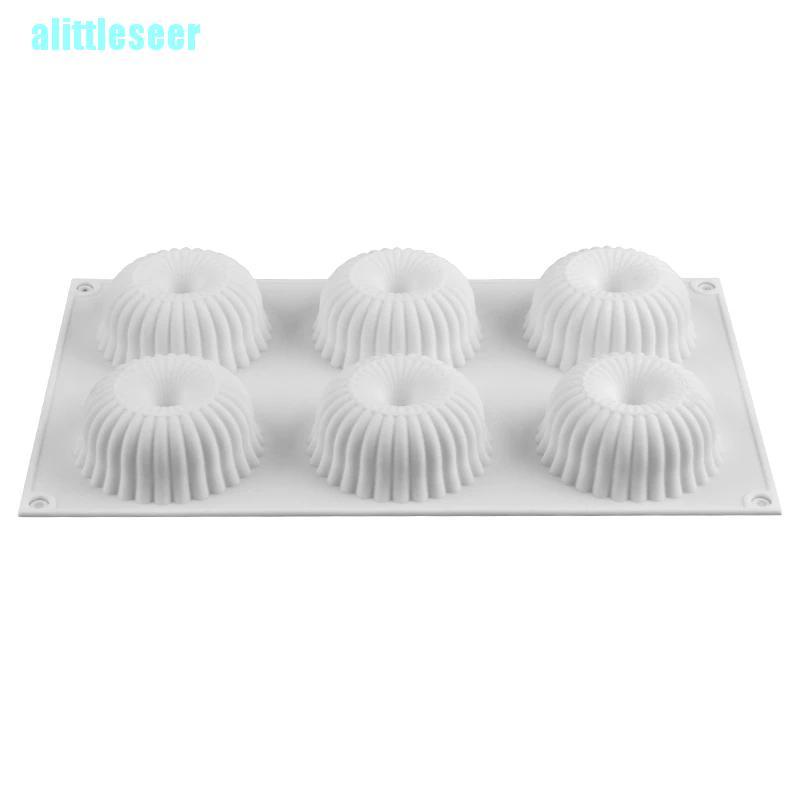 Khuôn Silicone Làm Bánh 6 Ngăn Tiện Lợi