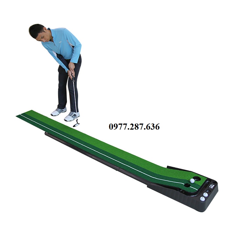 Thảm tập golf Putter PGM trong nhà ngoài trời di động chất liệu nhựa cao cấp TT002