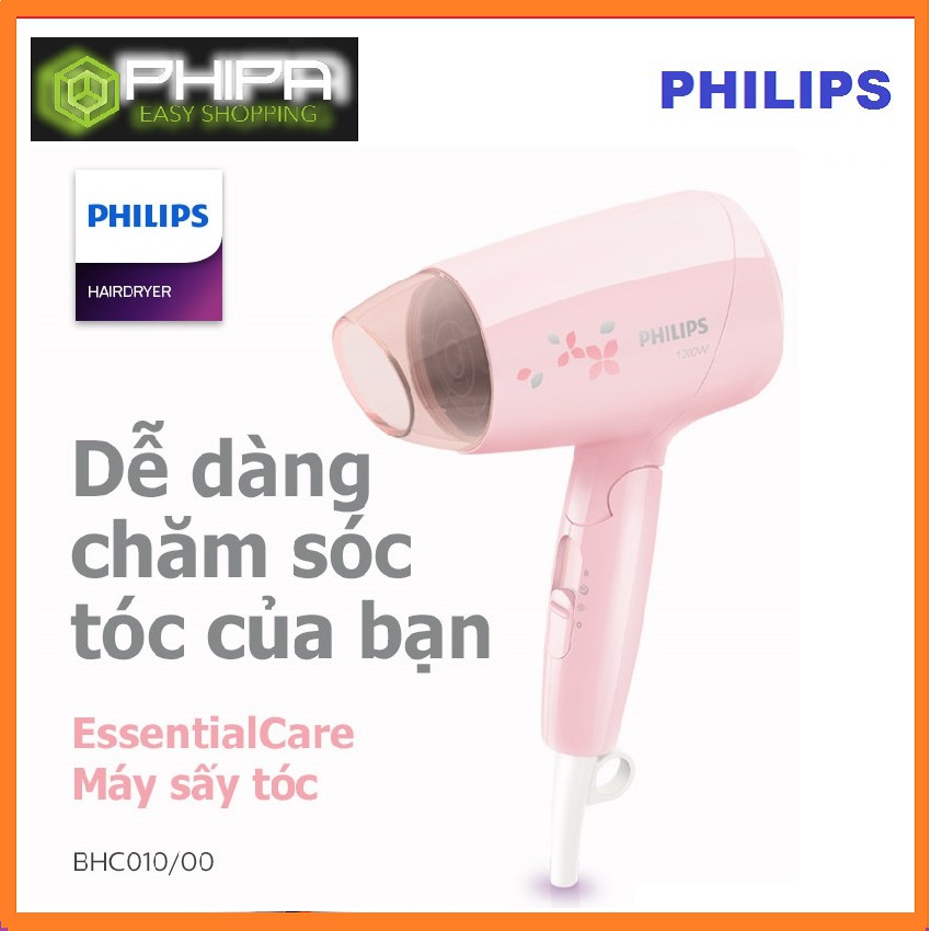 Máy sấy tóc du lịch Philips BHC010 1200W, hàng chính hãng phân phối