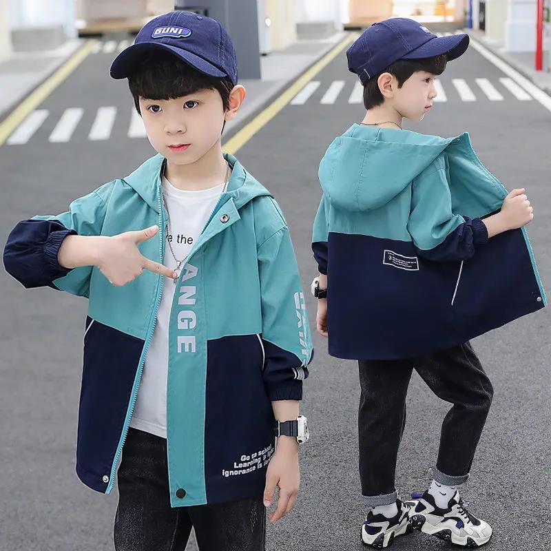 Áo Khoác Gió Cỡ Lớn Phong Cách Hàn Quốc Thời Trang Xuân Thu 2022 Cho Bé Trai