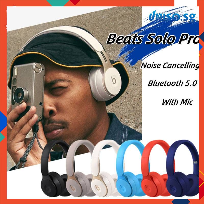 Nhịp đập Solo Pro Tai Nghe Bluetooth Tai Nghe Tai Nghe Không Dây Tai Nghe Tai Nghe Stereo Có Thể Gập Lại Thể Thao Tai Nghe Microphone Tai Nghe Handfree MP3 Máy Nghe Nhạc