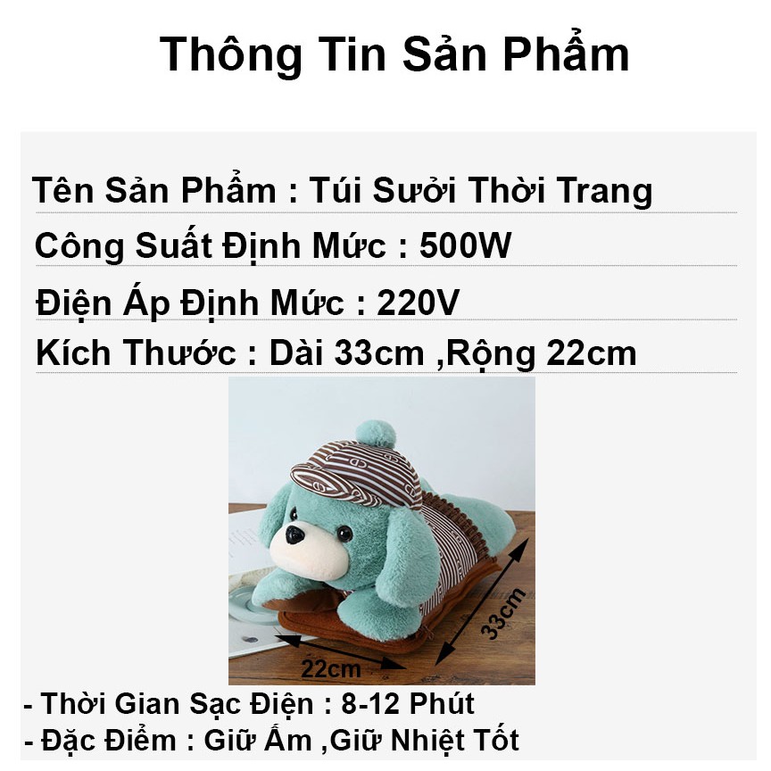 Túi sưởi cắm điện làm ấm hình thú dễ thương YUDA túi chườm ấm giúp chị em tiện dụng hơn khi sử dụng