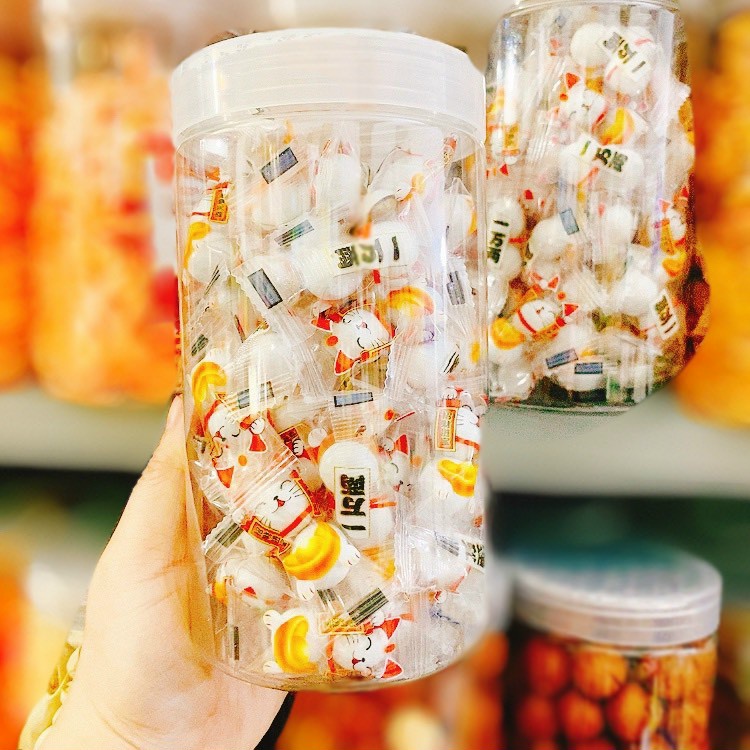 Kẹo sôcôla mèo thần tài hũ 260gr