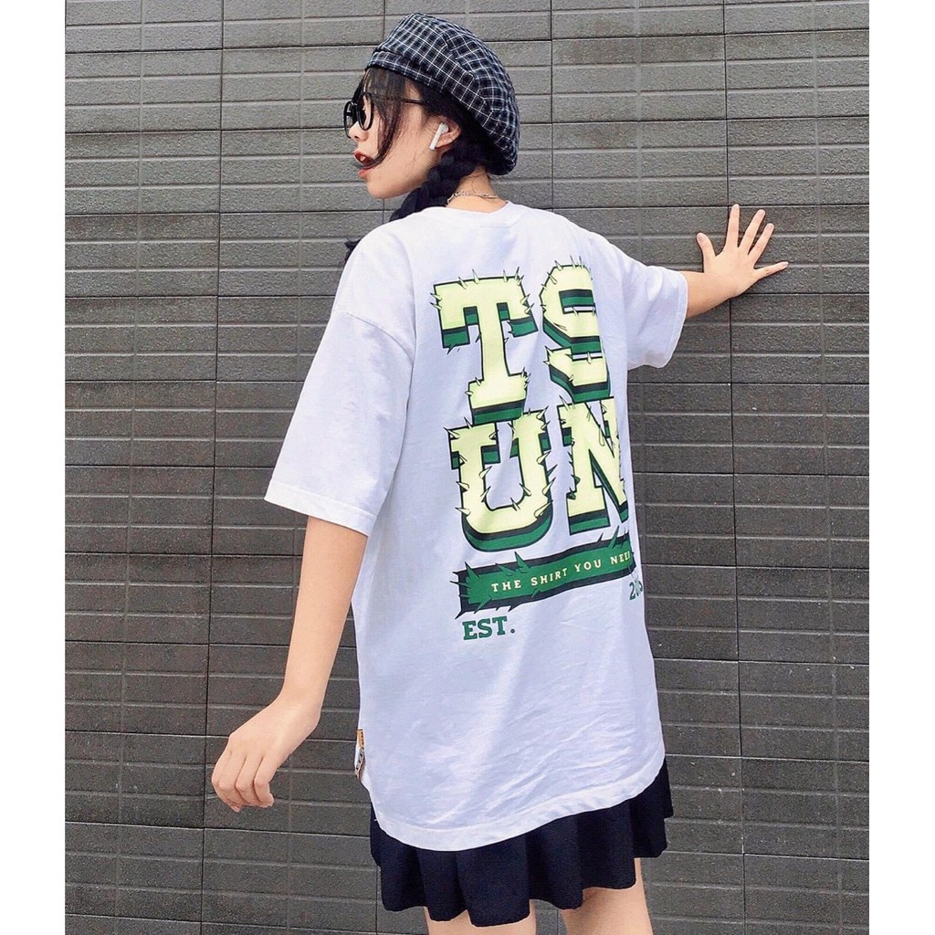 Áo thun Unisex tay lỡ dáng rộng in hình xương rồng, chất cotton cao cấp co giãn 4 chiều phong cách Ulzzang