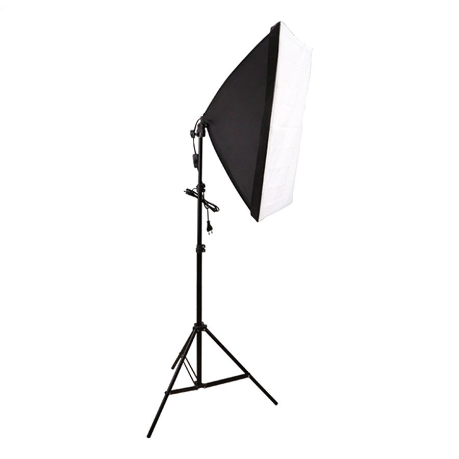 Bộ KIT Studio Chụp Ảnh Sản Phẩm Chân Đèn 2m Kèm Softbox 50x70 cm Hỗ Trợ Sáng(Không bóng đèn)