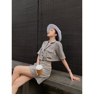 CLÉLIE - ÁO VÁY BEIGE SET