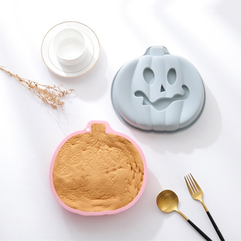 Khuôn Silicone Làm Bánh Hình Quả Bí Ngô Phong Cách Halloween