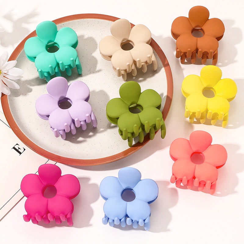 Kẹp tóc hình bông hoa nhiều màu sắc ngọt ngào cho nữ