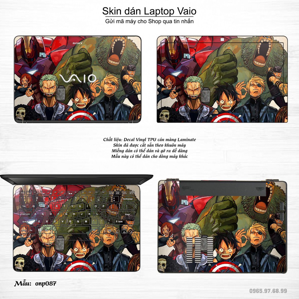 Skin dán Laptop Sony Vaio in hình One Piece _nhiều mẫu 7 (inbox mã máy cho Shop)