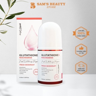 Lăn khử mùi mờ thâm Angel's Liquid Glutathione Plus Niacinamide Arbutin Fresh Deodorant trắng da 60ml
