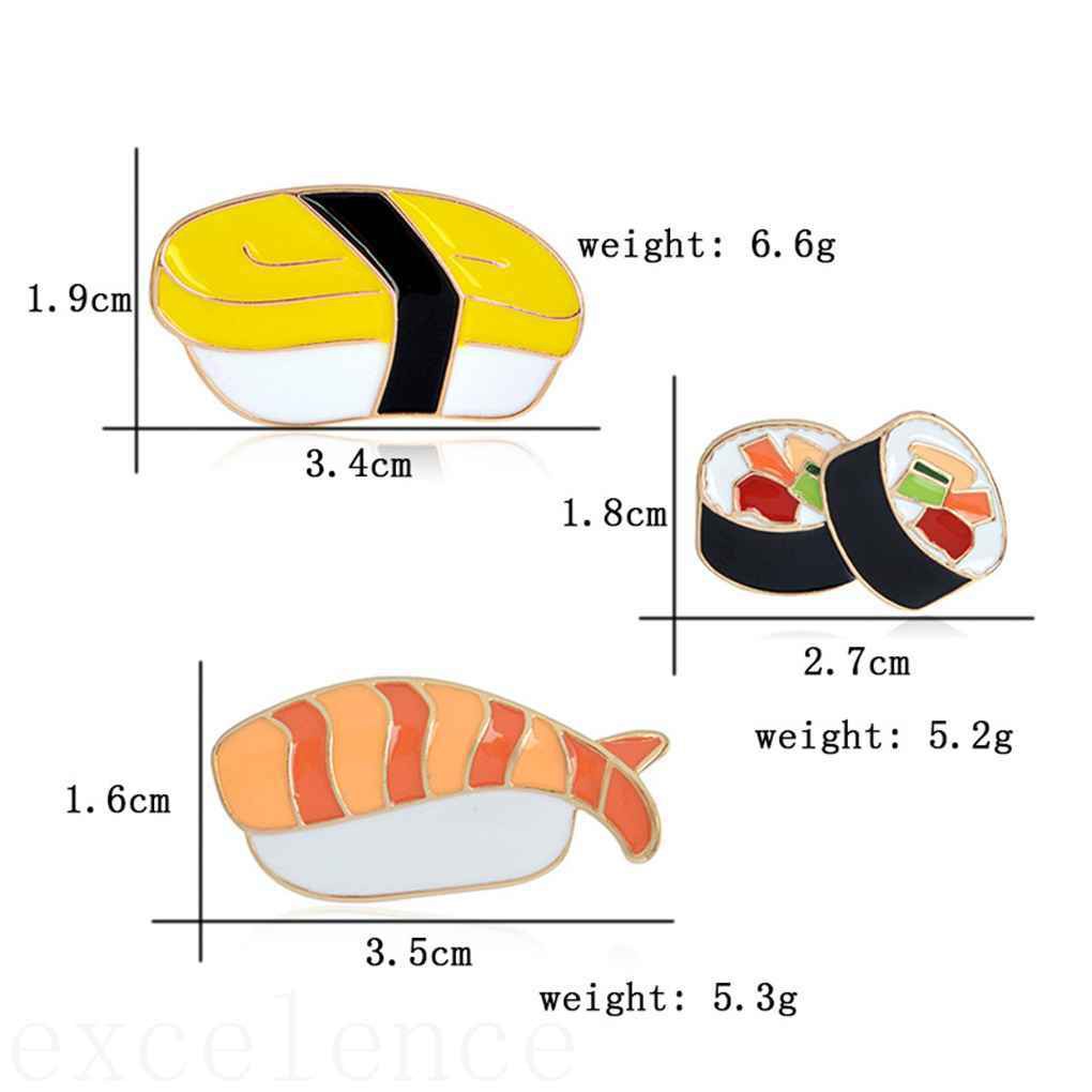 Set 3 Ghim Cài Áo Hình Sushi Dễ Thương