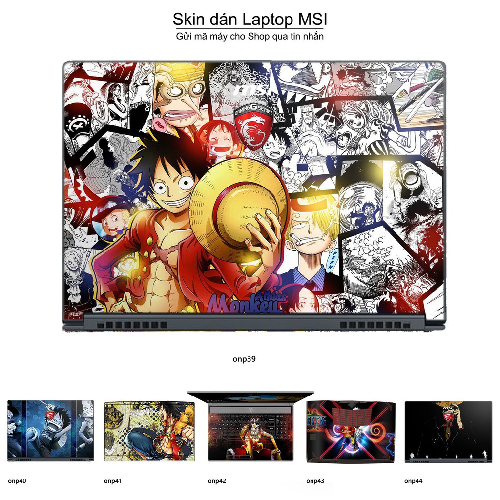 Skin dán Laptop MSI in hình One Piece _nhiều mẫu 24 (inbox mã máy cho Shop)