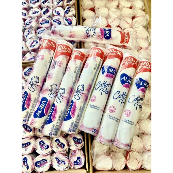 Bông Tẩy Trang Aura Beauty Cotton Pads 150 Miếng