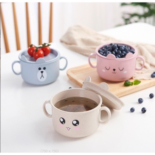 Bát úp mỳ tôm bát lúa mạch  BUM2 ăn cơm tiện dụng dễ thương