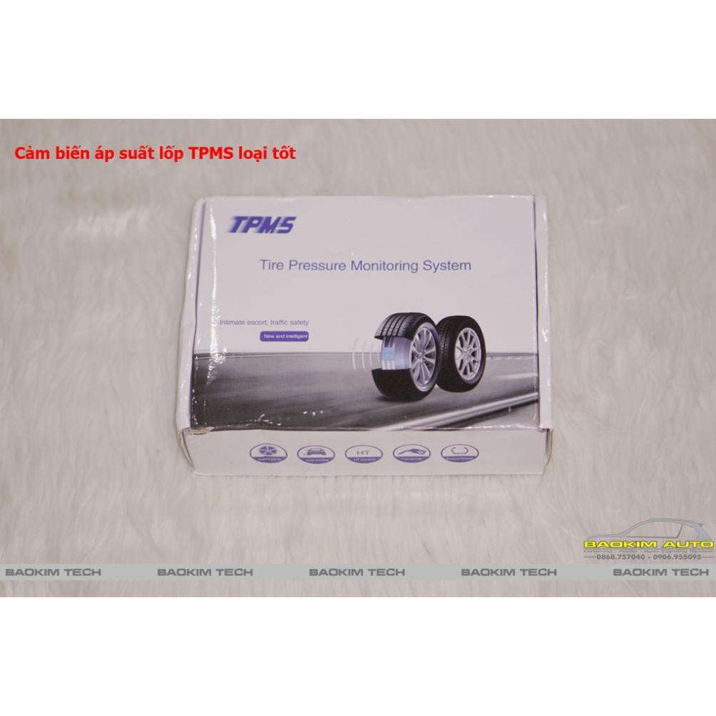 Cảm biến áp suất lốp TPMS van trong tích hợp màn Android - Hàng xịn - Chống trộm.