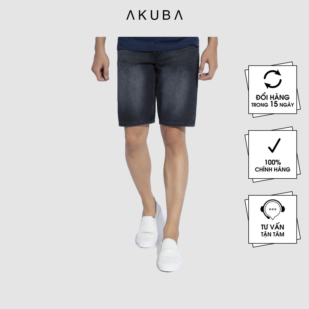 Quần Short Jean Nam Basic AKUBA Form Skinny | 01D19135