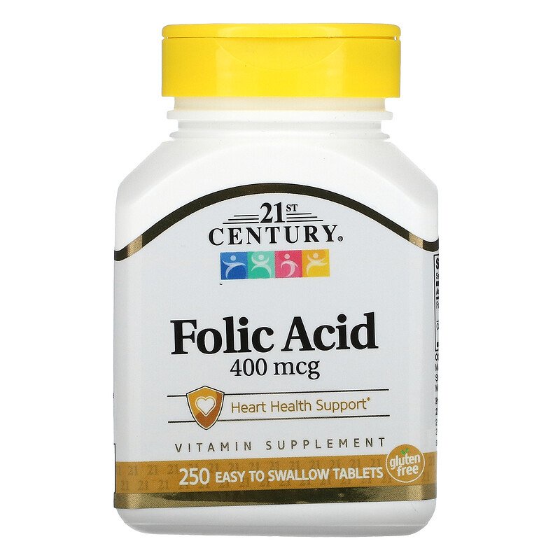 Folic Acid -  Hỗ trợ sức khỏe tim mạch - 21st Century