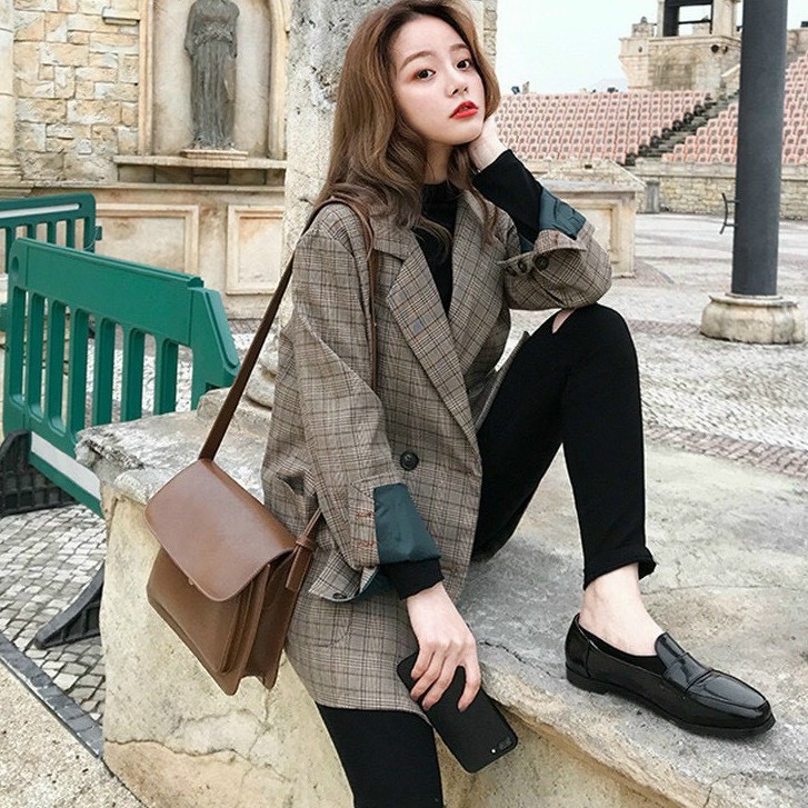 Áo Khoác Blazer Thời Trang Nữ Cổ Điển Hàn Quốc Áo Khoác Ngoài