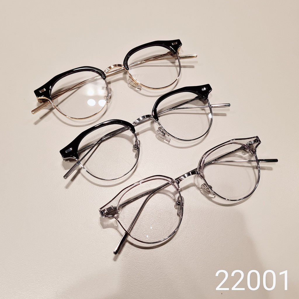 Gọng kính cận nam nữ Lily Eyewear mắt tròn kính kim loại thời trang hàn quốc - 22001 | BigBuy360 - bigbuy360.vn