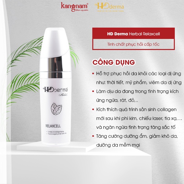 [Chính hãng] Tinh chất phục hồi da cấp tốc HD Derma Herbal Relaxcell 60ml