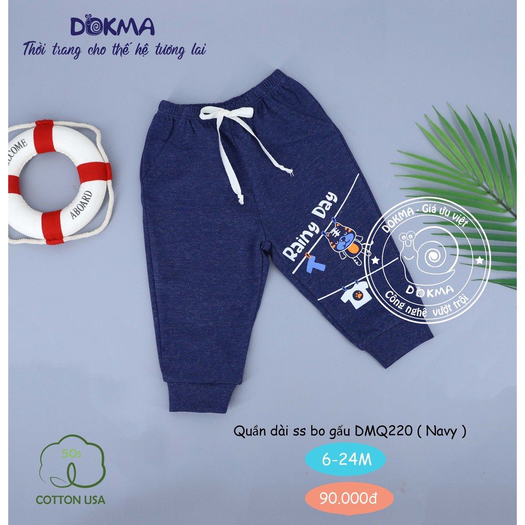 Dokma - Quần dài bo gấu BT+BG 6-24M DMQ220