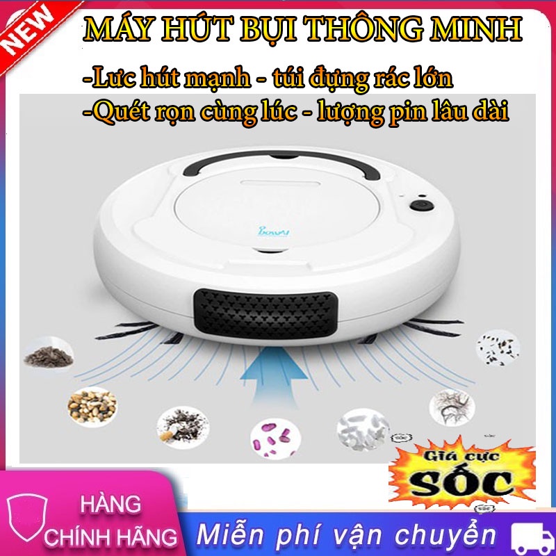 ✱Máy lau nhà Bowai , Robot hút bụi thông minh thế hệ mới 3 in 1 tự động quét nhà - hút bụi - lau nhà thông min