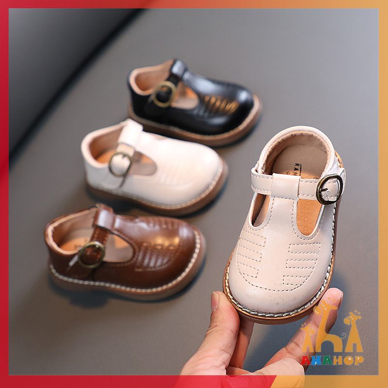 Giày bệt bé gái, Giày búp bê quai dán kiểu dáng Vintage đáng yêu siêu mềm nhẹ đế chống trơn trượt tốt M2239
