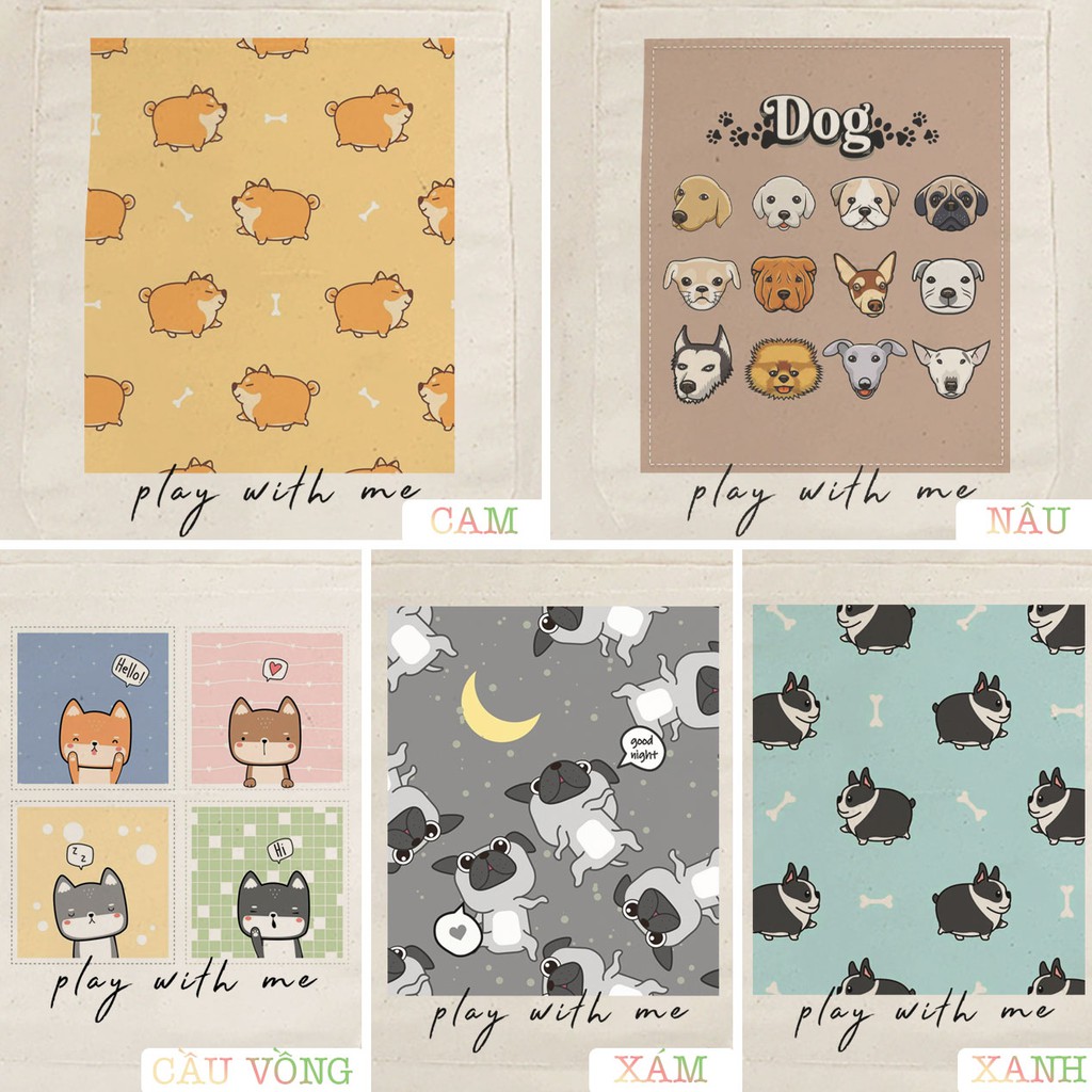 Túi Vải Thú Cưng Play With Me Ngăn Ngoài Thời Trang