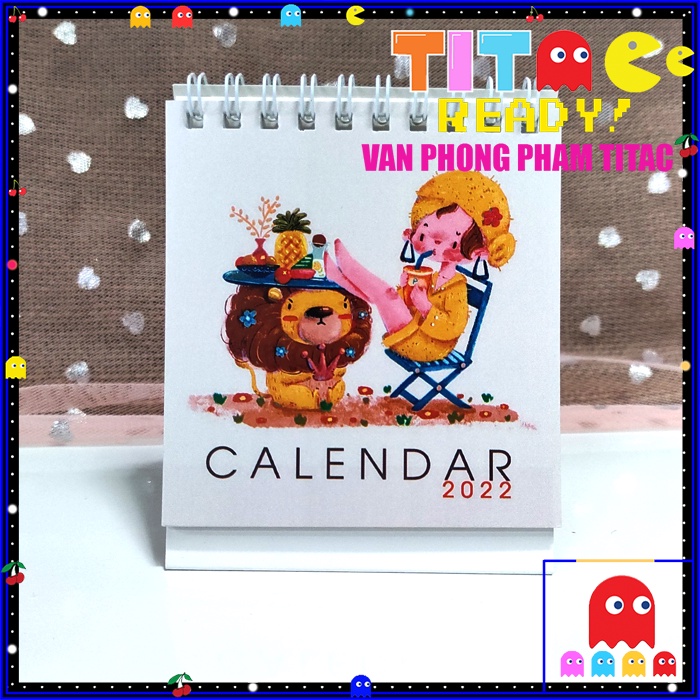 Lịch để bàn mini, lịch bỏ túi (pocket calendar) - Lịch Việt Nam 2022 có ngày âm lịch năm con hổ