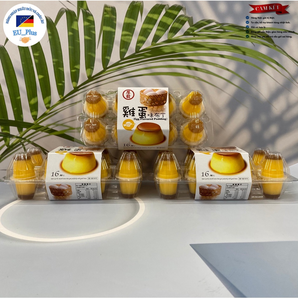 Thạch pudding Vị Trứng và vị trứng sữa Houyi Đài Loan 260g