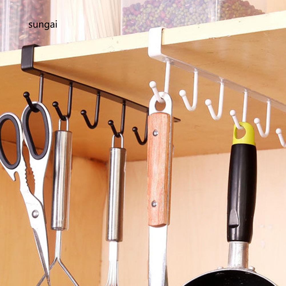 Giá treo đồ gồm 6 móc bằng sắt kích thước 26cm x 6.5cm tiện dụng | BigBuy360 - bigbuy360.vn